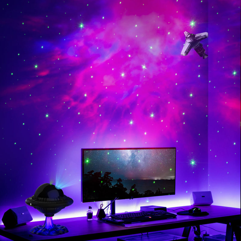 Flying Saucer Starry Sky Projection Light, Indoor Ambient Lighting Decoration