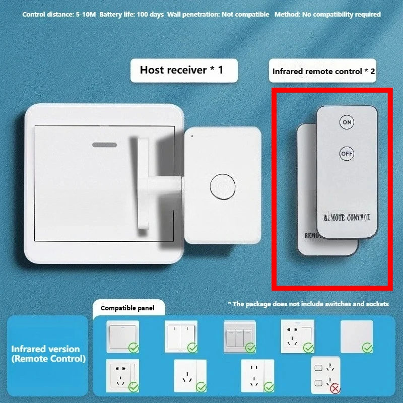 Wireless Control Light Switch off Tool Automatic Button Indoor Light Switch Button Portable Smart Wireless Control Button