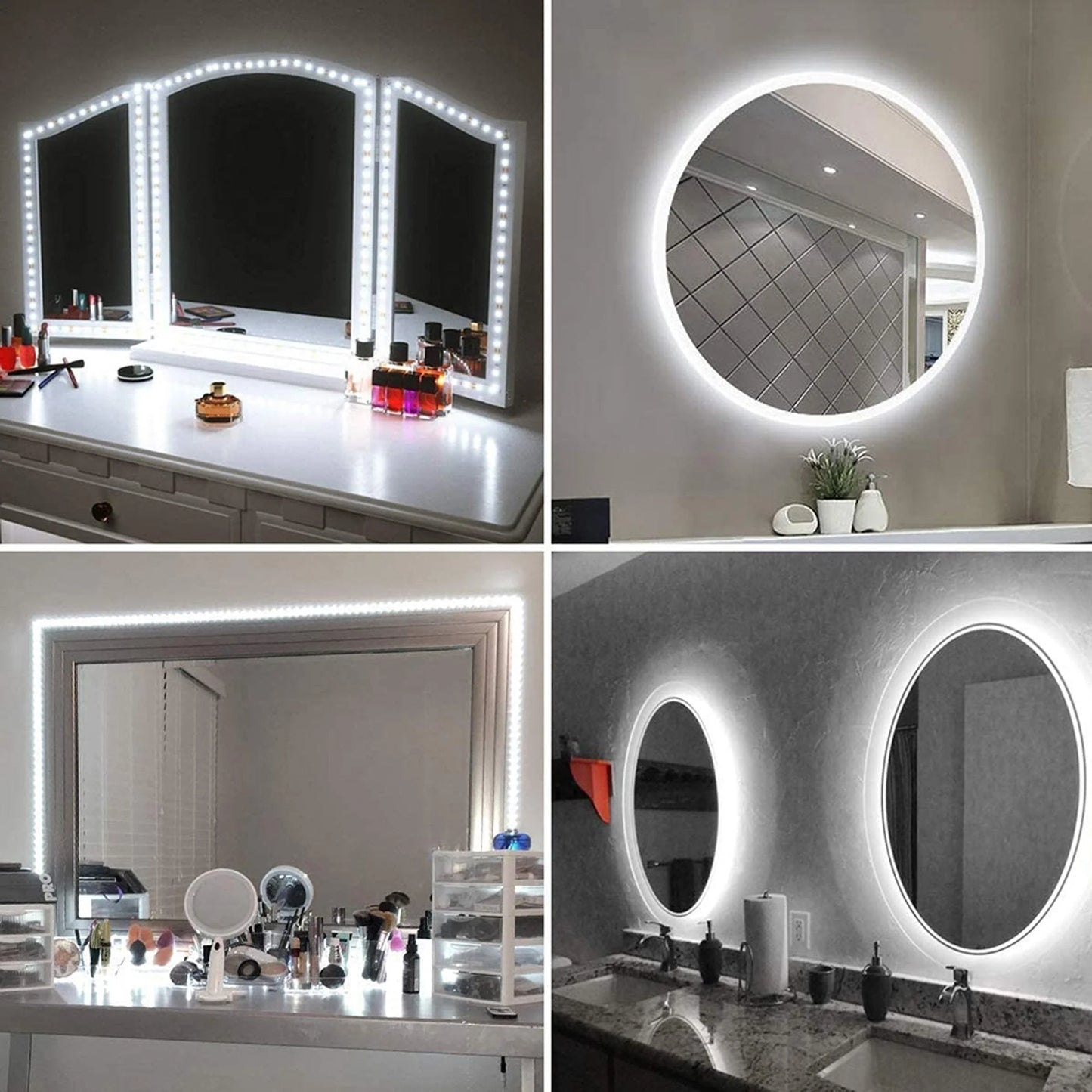 Boahaus Dimmable LED Strip Lights (16.4 Feet) | Adjustable Brightness for Vanity & Home Decor