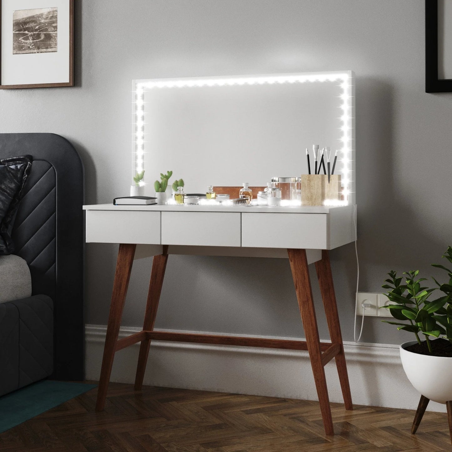 Boahaus Dimmable LED Strip Lights (16.4 Feet) | Adjustable Brightness for Vanity & Home Decor