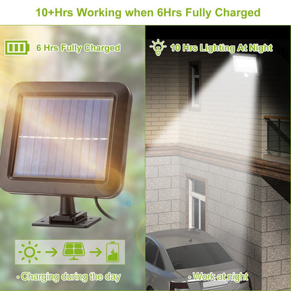 Solar Powered Wall Lights Outdoor Motion Sensor Lamp IP65 Waterproof Dusk to Dawn Sensor Light for Front Door Deck