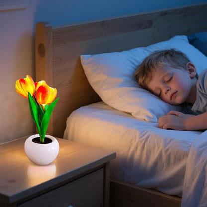 Tulip Lamp - LED Replica Tulip Table Lamp with Flower Vase for Desktop Decoration,Suitable for Home,Living Room,Desktop Decoration,Holiday Gifts,Atmosphere Decoration Lamps,Powered by USB