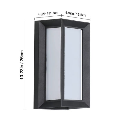 LED Outdoor Wall Light, IP54 Waterproof LED Outdoor Wall Light,4000K Neutral White LED Rectangle Wall Ceiling Light, LED Outdoor