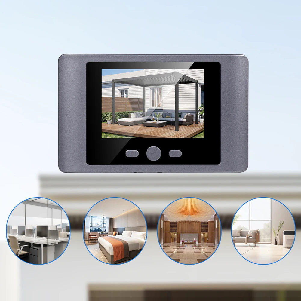 Mini Peephole Smart Wireless Door Viewer Camera PIR Motion Detection Smart Peephole Video Doorbell 2000Mah Digital Door Viewer