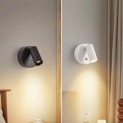 Adjustable Wall Light USB Rechargeable 1800Mah LED Wall Sconces Light COB 3W LED Wall Light Backlight Indoor Lighting Room Decor