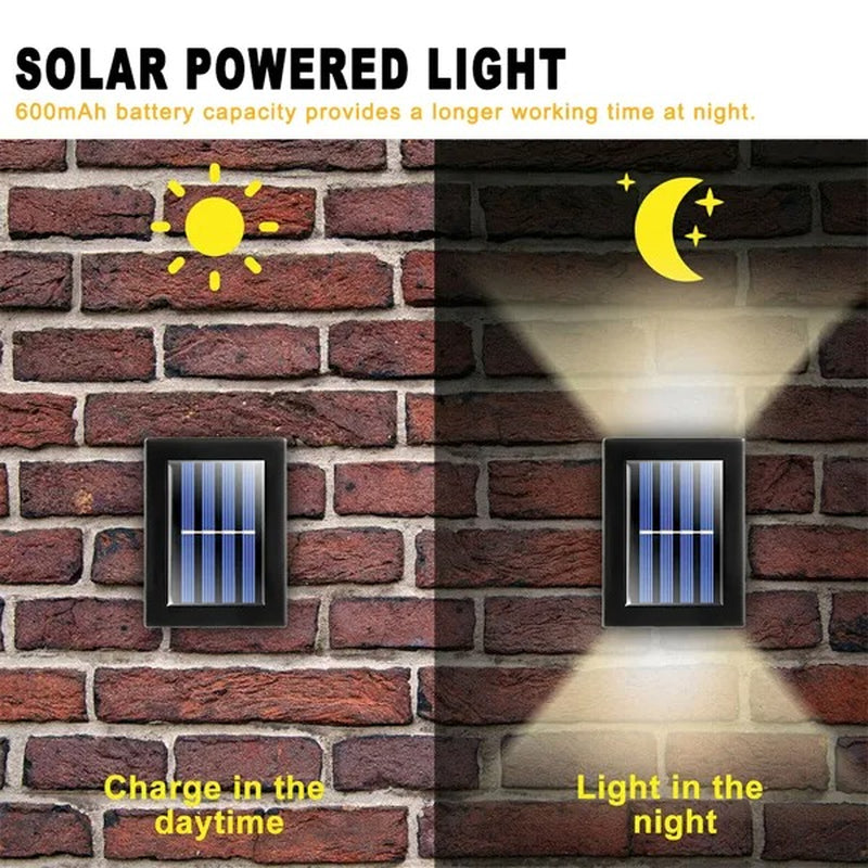 Outdoor Solar Deck Lights Path Garden Patio Pathway Stairs Step Fence Lamp 2Pcs