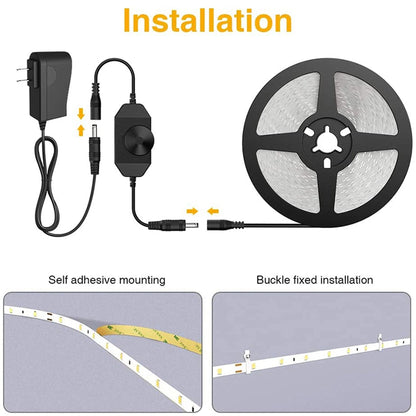 Boahaus Dimmable LED Strip Lights (16.4 Feet) | Adjustable Brightness for Vanity & Home Decor