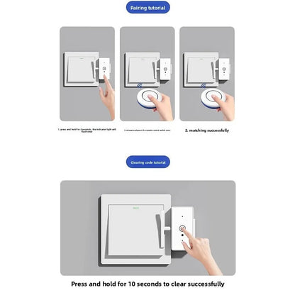 Wireless Control Light Switch off Tool Automatic Button Indoor Light Switch Button Portable Smart Wireless Control Button