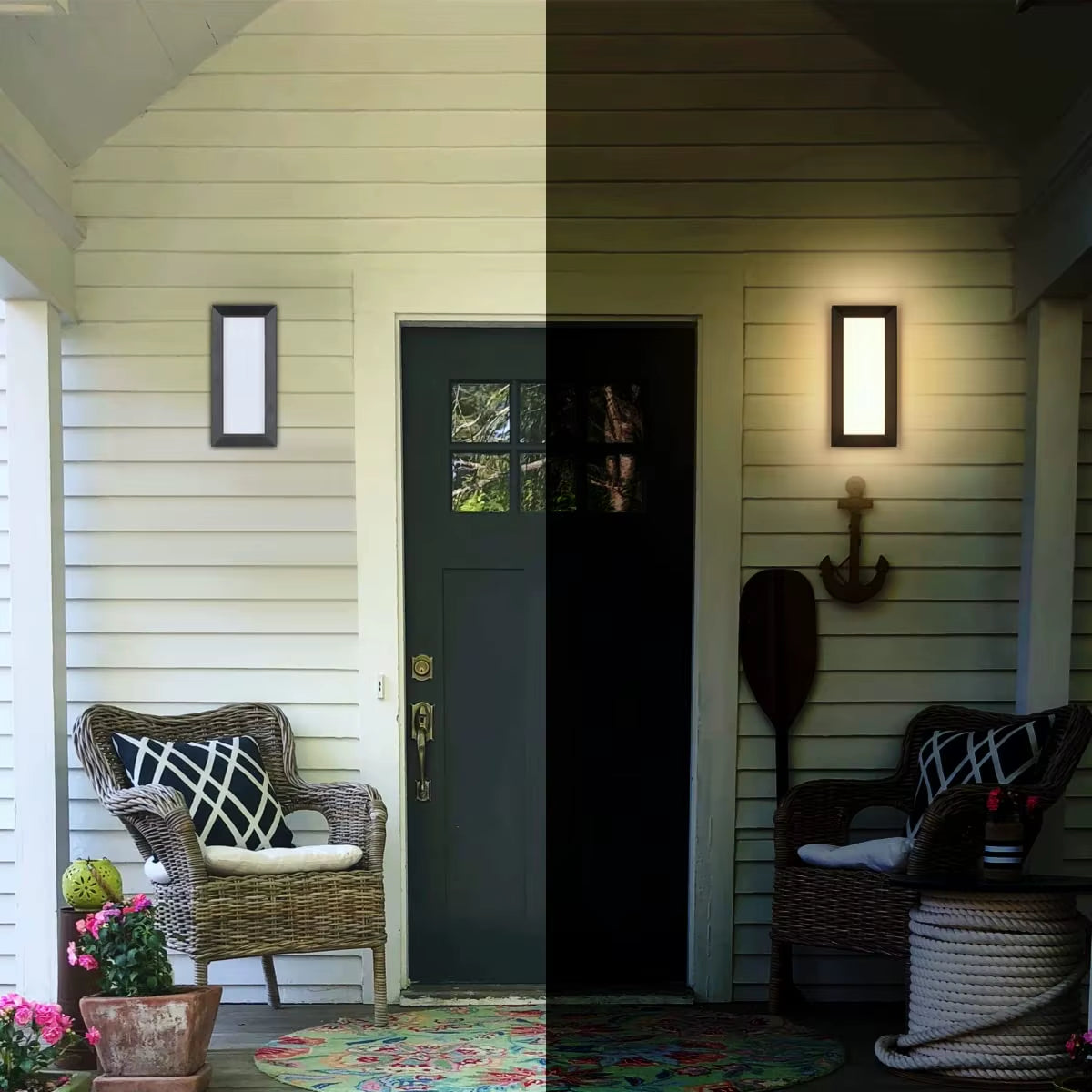LED Outdoor Wall Light, IP54 Waterproof LED Outdoor Wall Light,4000K Neutral White LED Rectangle Wall Ceiling Light, LED Outdoor
