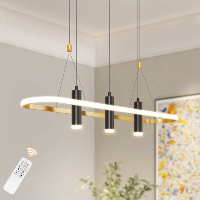 Javeriah 4 - Light Black Gold Dimmable LED Pendant Light No Bulb