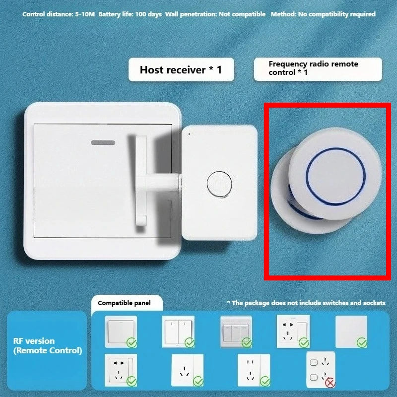 Wireless Control Light Switch off Tool Automatic Button Indoor Light Switch Button Portable Smart Wireless Control Button