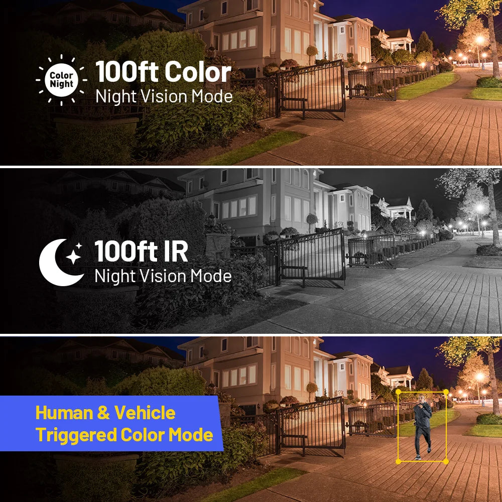 12MP Smart Dual Light Camera Kits Security Cam 8CH NVR 8PCS POE Camera Outdoor CCTV Video Surveillance Protection Camera