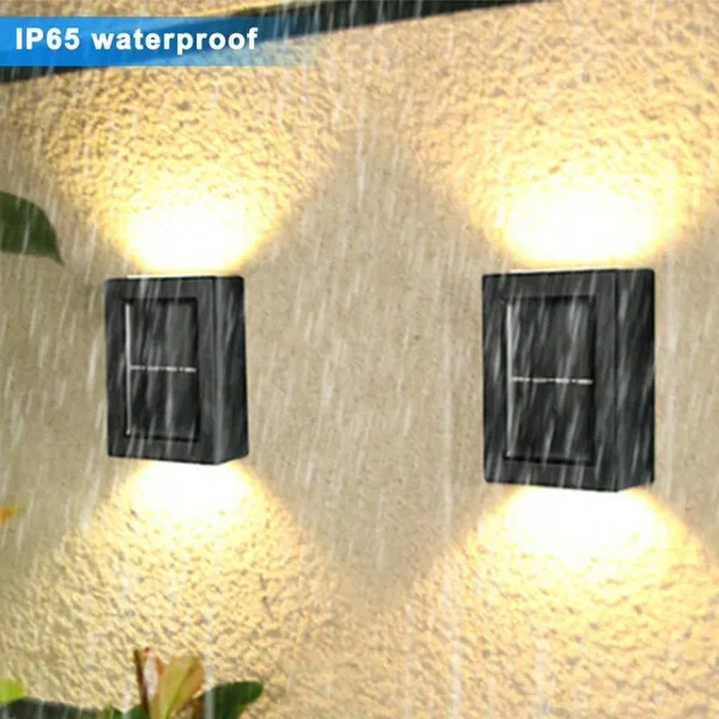 Outdoor Solar Deck Lights Path Garden Patio Pathway Stairs Step Fence Lamp 2Pcs