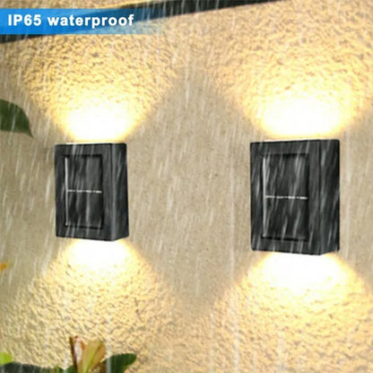 Outdoor Solar Deck Lights Path Garden Patio Pathway Stairs Step Fence Lamp 2Pcs